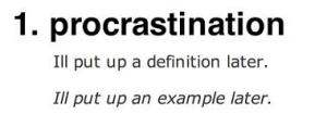 Procrastination